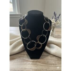 Modern Acrylic & Leather Necklace